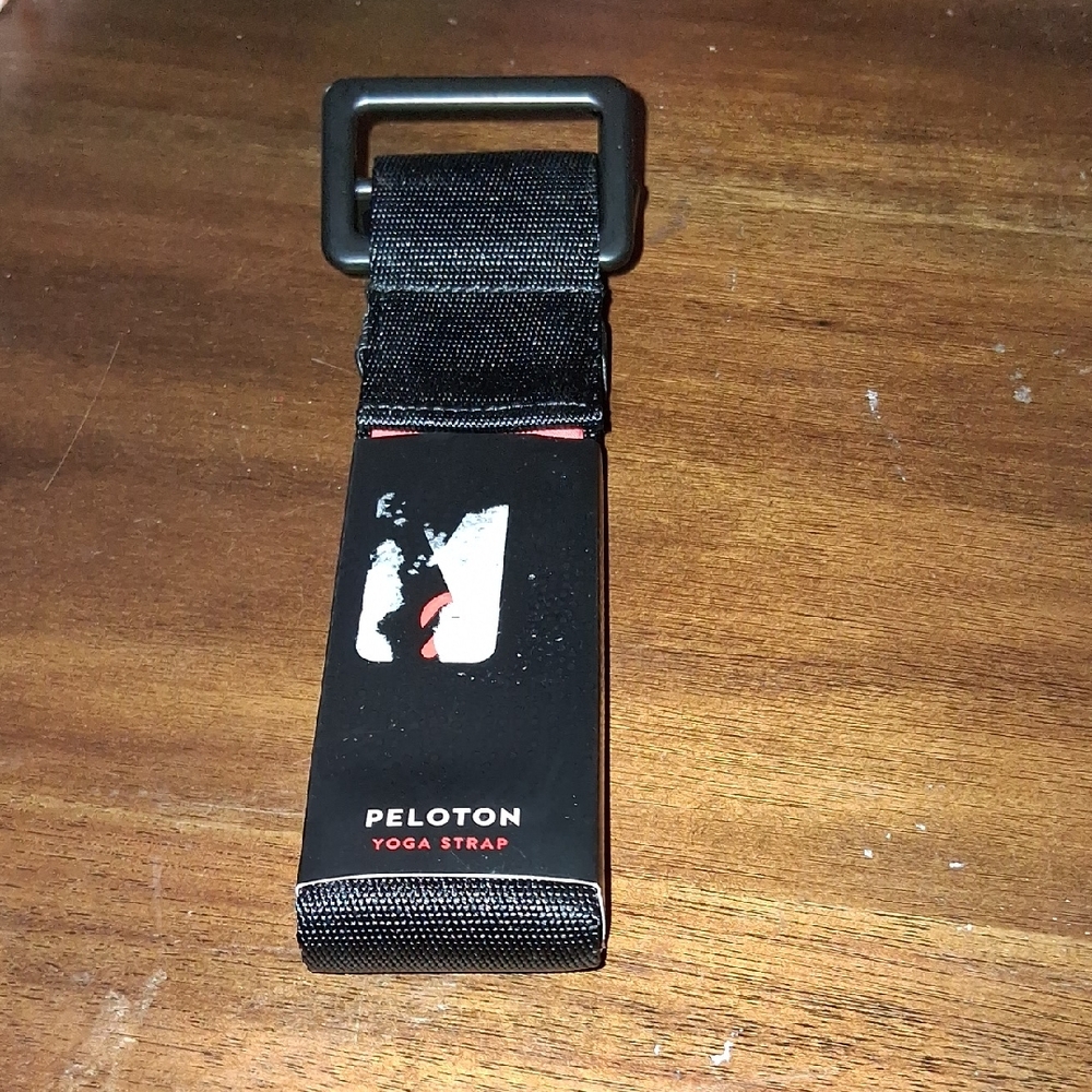 Peloton Black Yoga Strap with Red Accents
